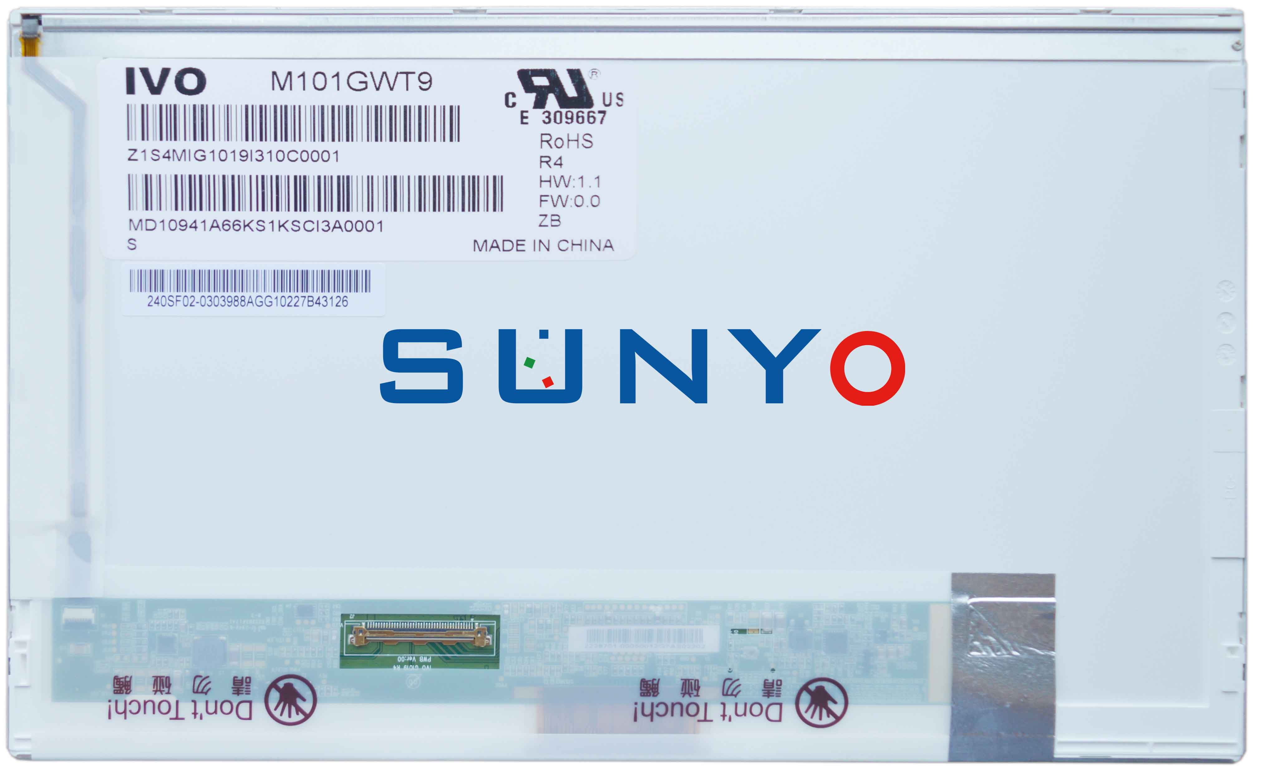 M101GWT9 R4 10.1inch 1024x600 Industrial LCD Module