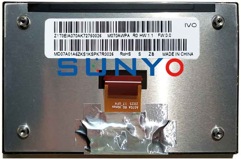 M070AWPA R0 7inch 800x480 Automotive LCD Module