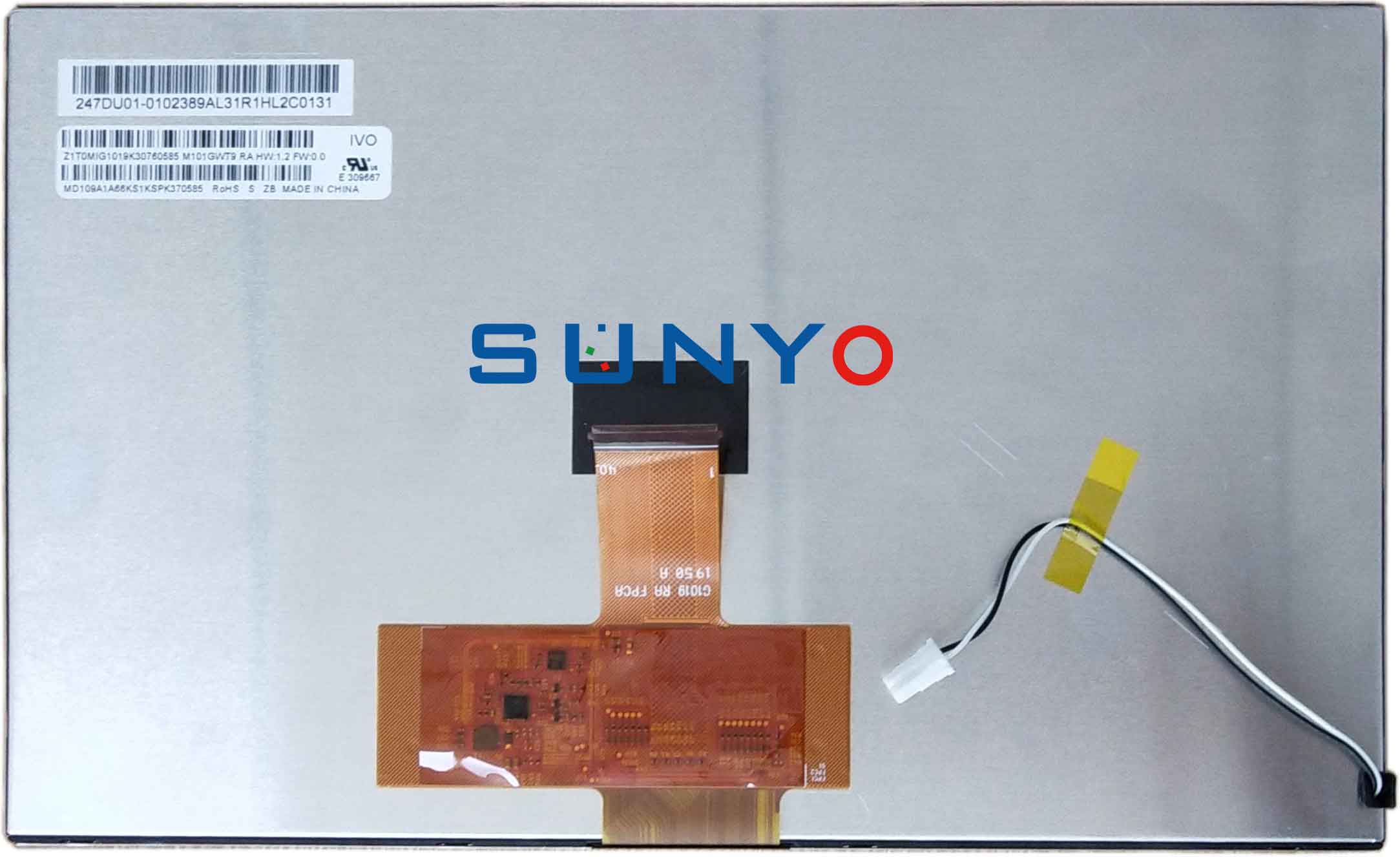 M101GWT9 RA 10.1inch 1024x600 Industrial LCD Module